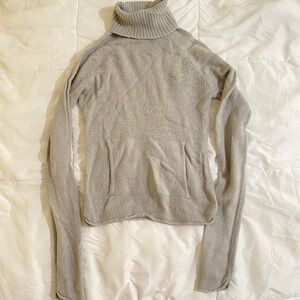 Women's Gray Turtleneck Sweater